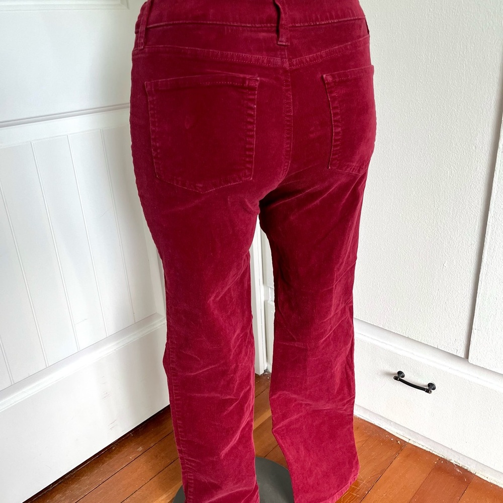St John’s Bay Deep Red Straight Leg Corduroy Pants - Picture 2 of 7